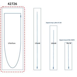 Porte zippée en U Réf. 42726 - (175 × 75 cm)