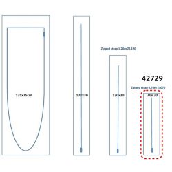Porte zippée Réf. 42729 - (70 × 30 cm)